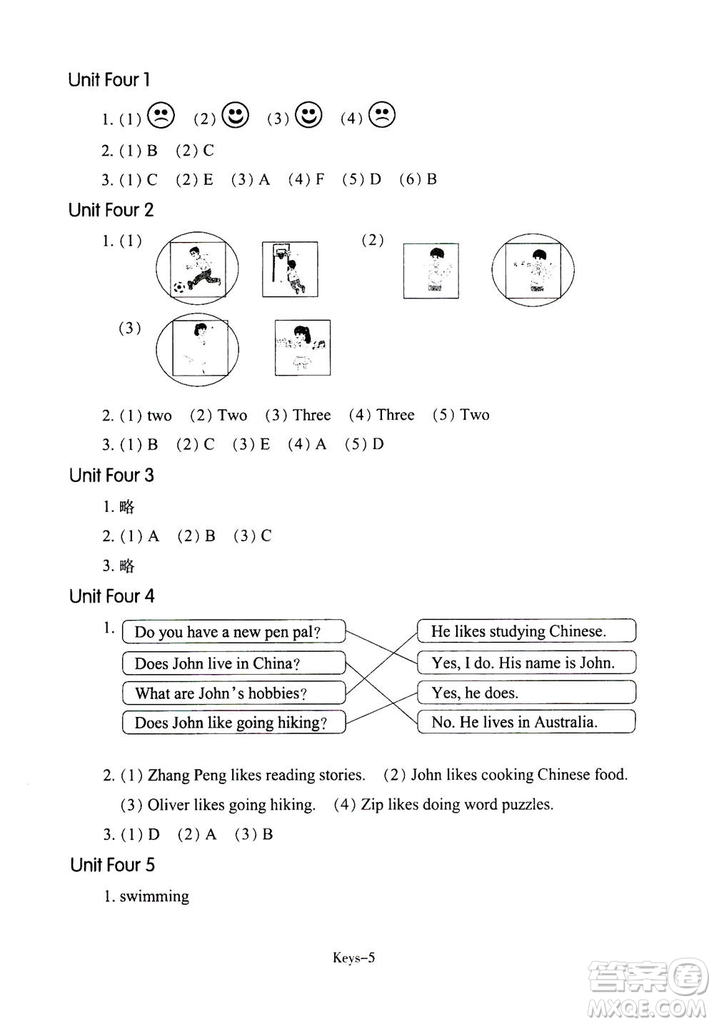 浙江少年兒童出版社2020年每課一練小學(xué)英語(yǔ)六年級(jí)上冊(cè)R人教版答案