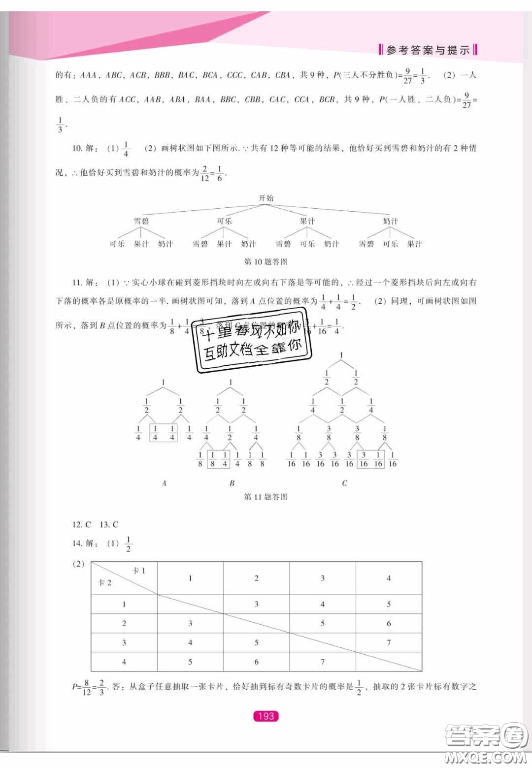 遼海出版社2020新課程能力培養(yǎng)九年級數(shù)學(xué)上冊人教版答案