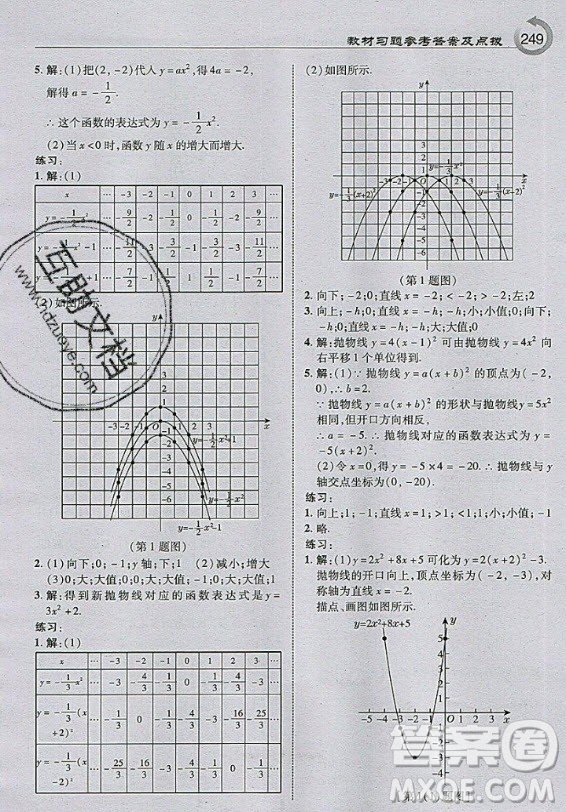 上?？茖W技術(shù)出版社2020年九年級上冊滬科版數(shù)學教材習題答案