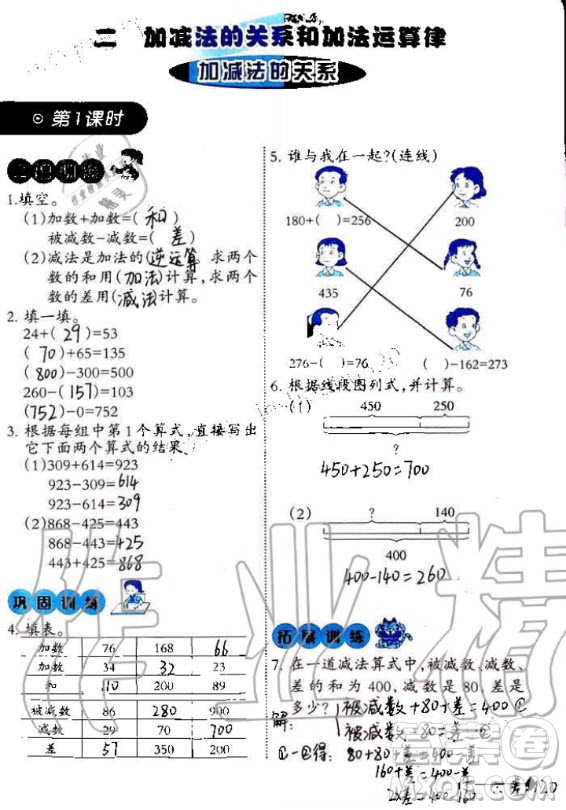 西南師范大學(xué)出版社2020年小學(xué)數(shù)學(xué)同步練習(xí)四年級(jí)上冊(cè)西師大版答案