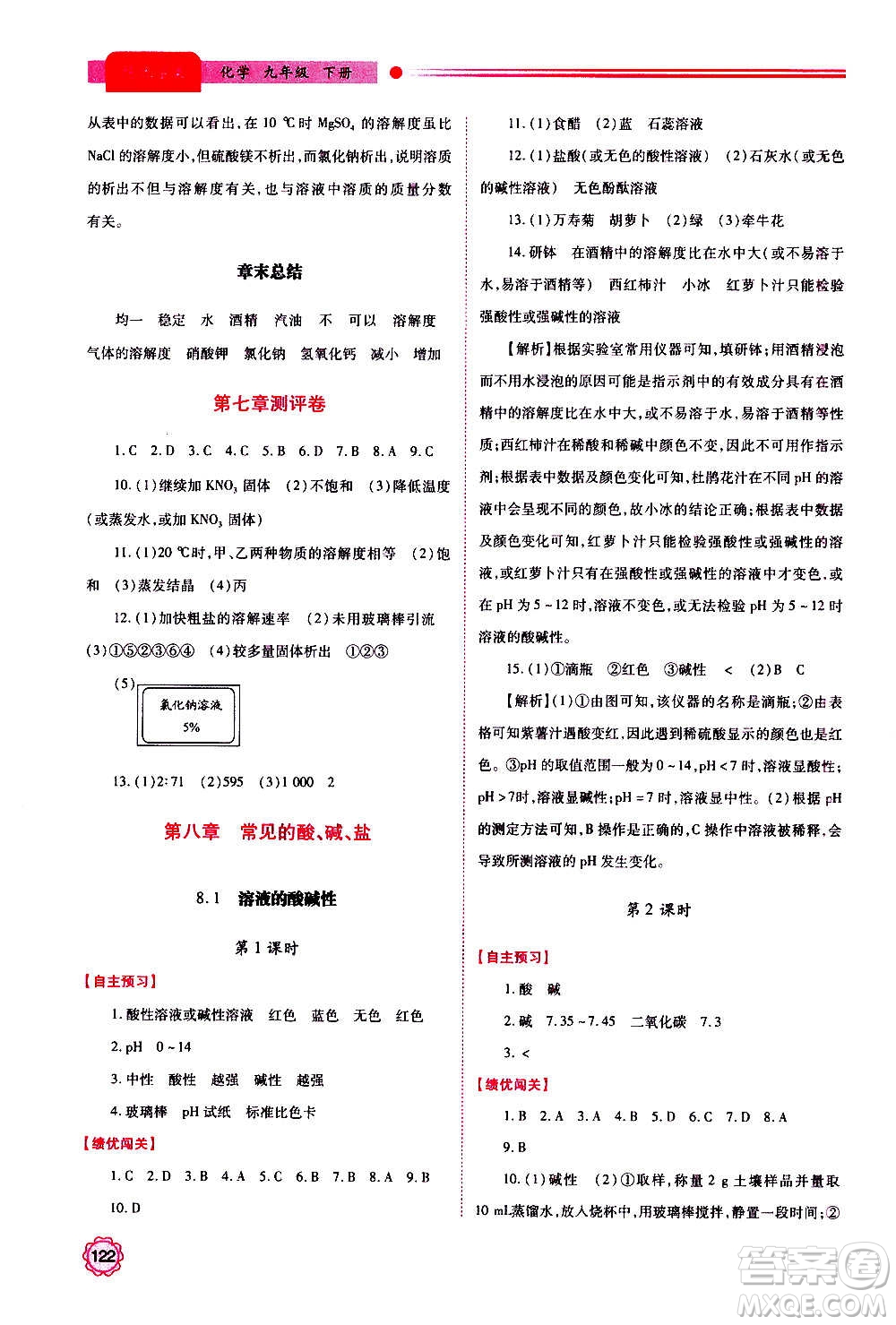 陜西師范大學出版總社2020年績優(yōu)學案化學九年級上下冊合訂本粵教版答案