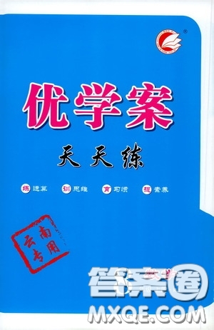 延邊教育出版社2020優(yōu)學(xué)案天天練八年級(jí)數(shù)學(xué)上冊(cè)人教版云南專用答案