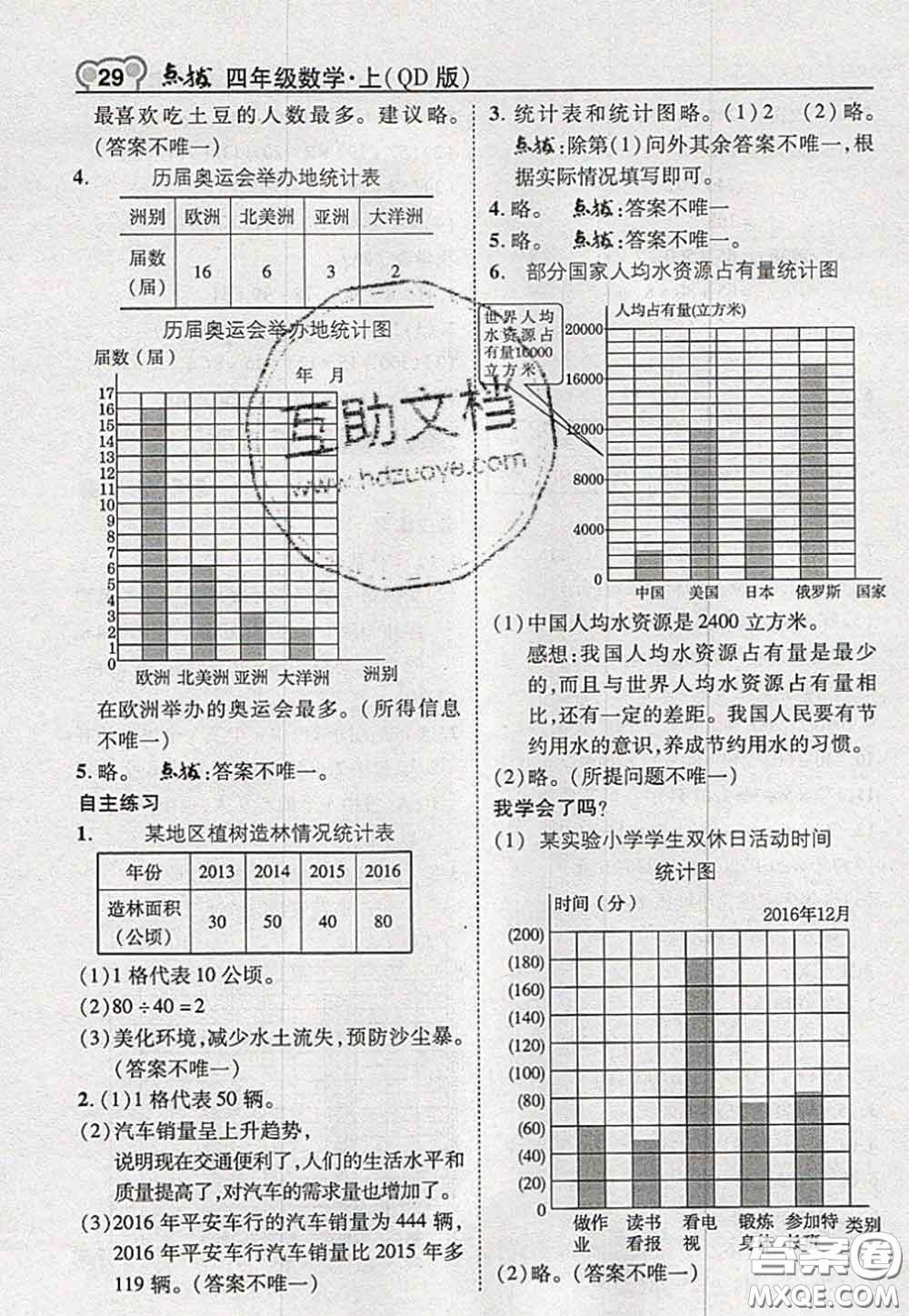 2020秋榮德基特高級教師點撥四年級數(shù)學(xué)上冊青島版參考答案