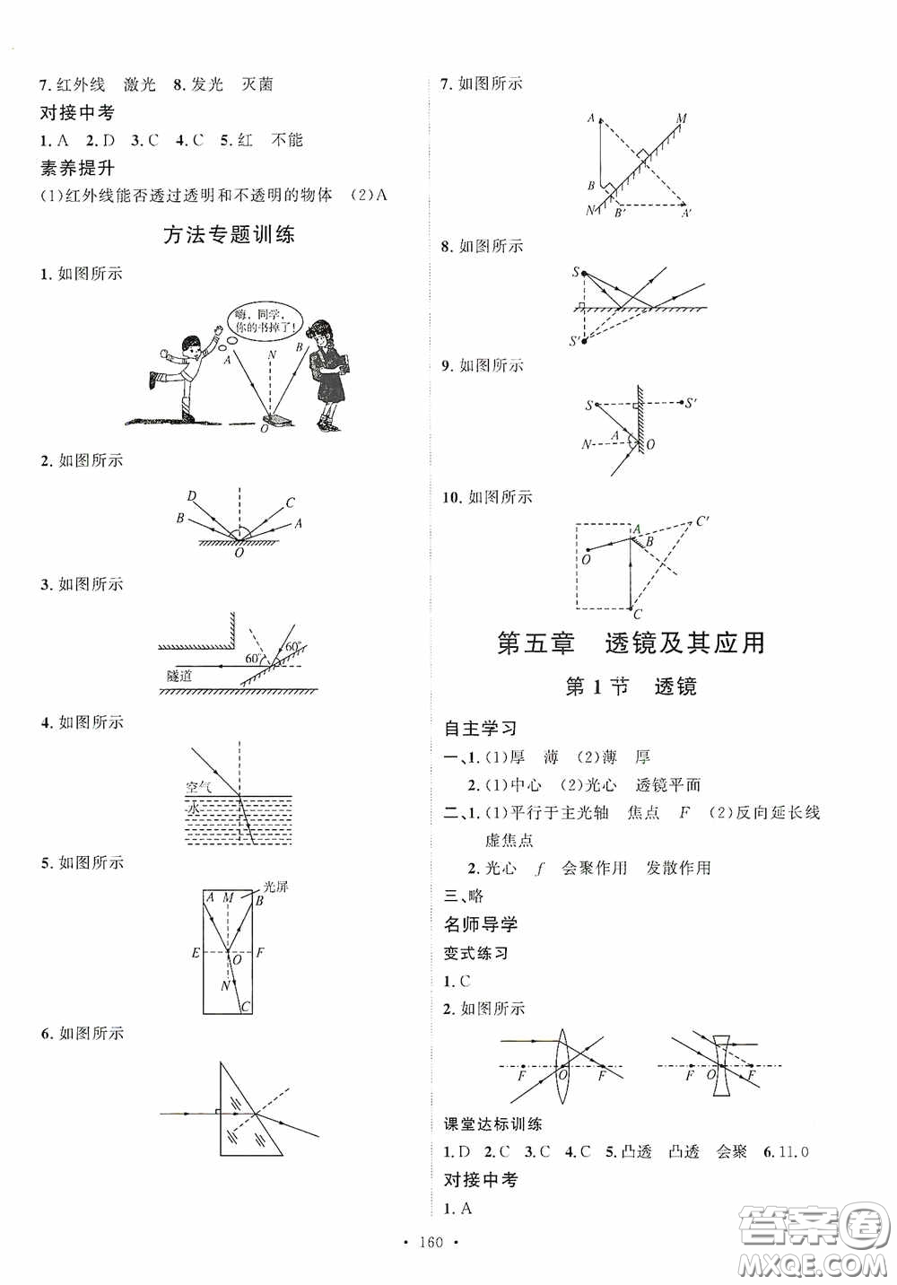 陜西人民出版社2020實(shí)驗(yàn)教材新學(xué)案八年級(jí)物理上冊(cè)人教版答案