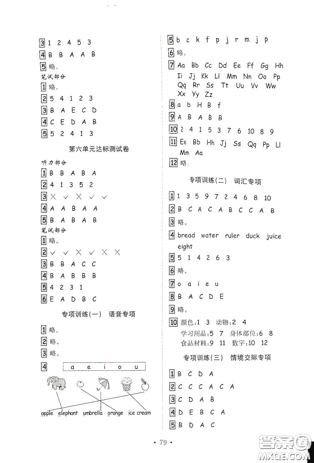 山東教育出版社2020金鑰匙小學(xué)英語試卷三年級上冊人教PEP版答案