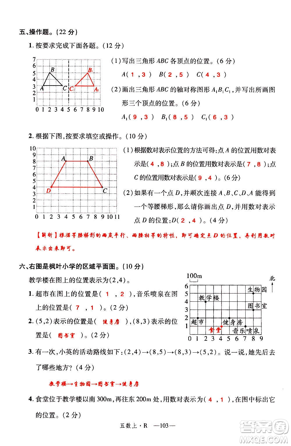 2020年新領(lǐng)程優(yōu)異真卷匯編數(shù)學(xué)五年級(jí)上冊(cè)R人教版答案