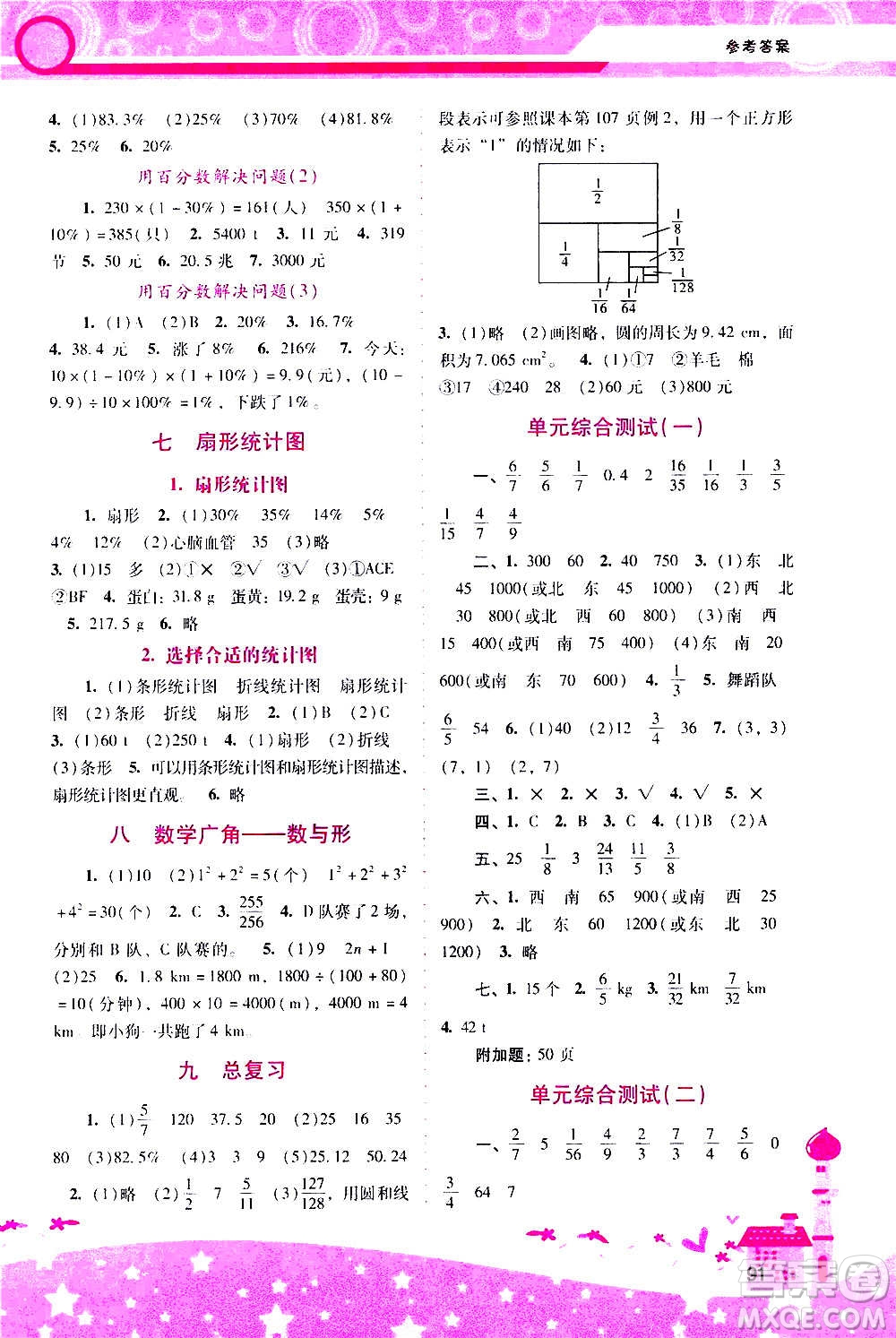 2020年新課程學(xué)習(xí)輔導(dǎo)數(shù)學(xué)六年級(jí)上冊(cè)人教版參考答案