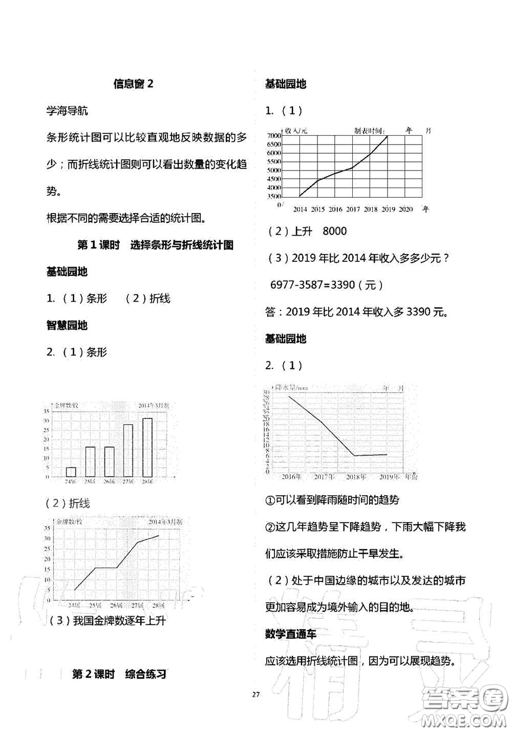 青島出版社2020新課堂同步學習與探究五年級數(shù)學上學期答案