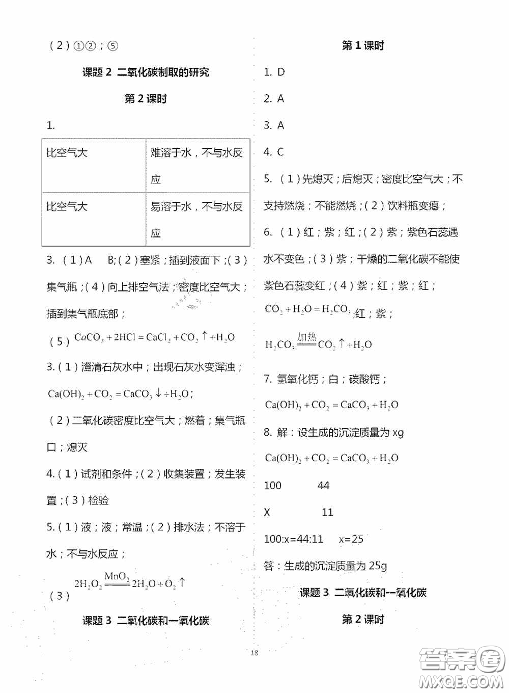 寧夏人民教育出版社2020學(xué)習(xí)之友九年化學(xué)全一冊人教版答案