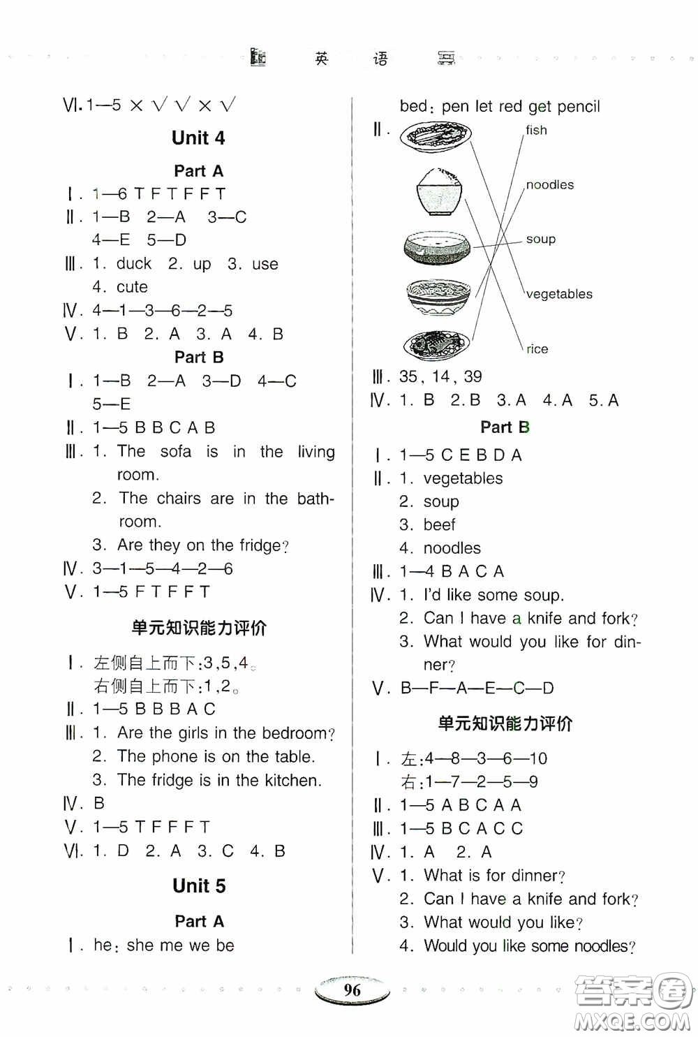 青島出版社2020智慧學(xué)習(xí)四年級英語上冊人教版答案