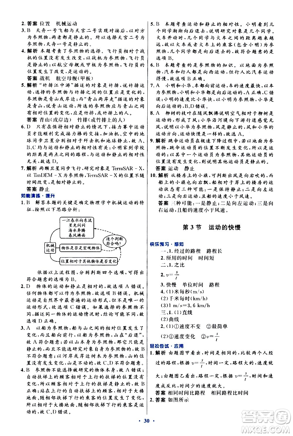 人民教育出版社2020初中同步測控優(yōu)化設(shè)計物理八年級上冊人教版答案