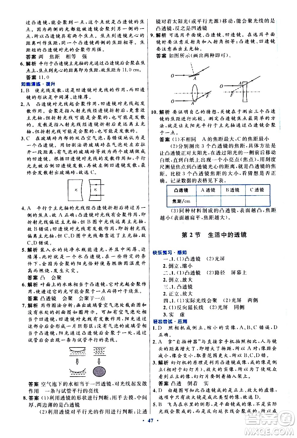 人民教育出版社2020初中同步測控優(yōu)化設(shè)計物理八年級上冊人教版答案