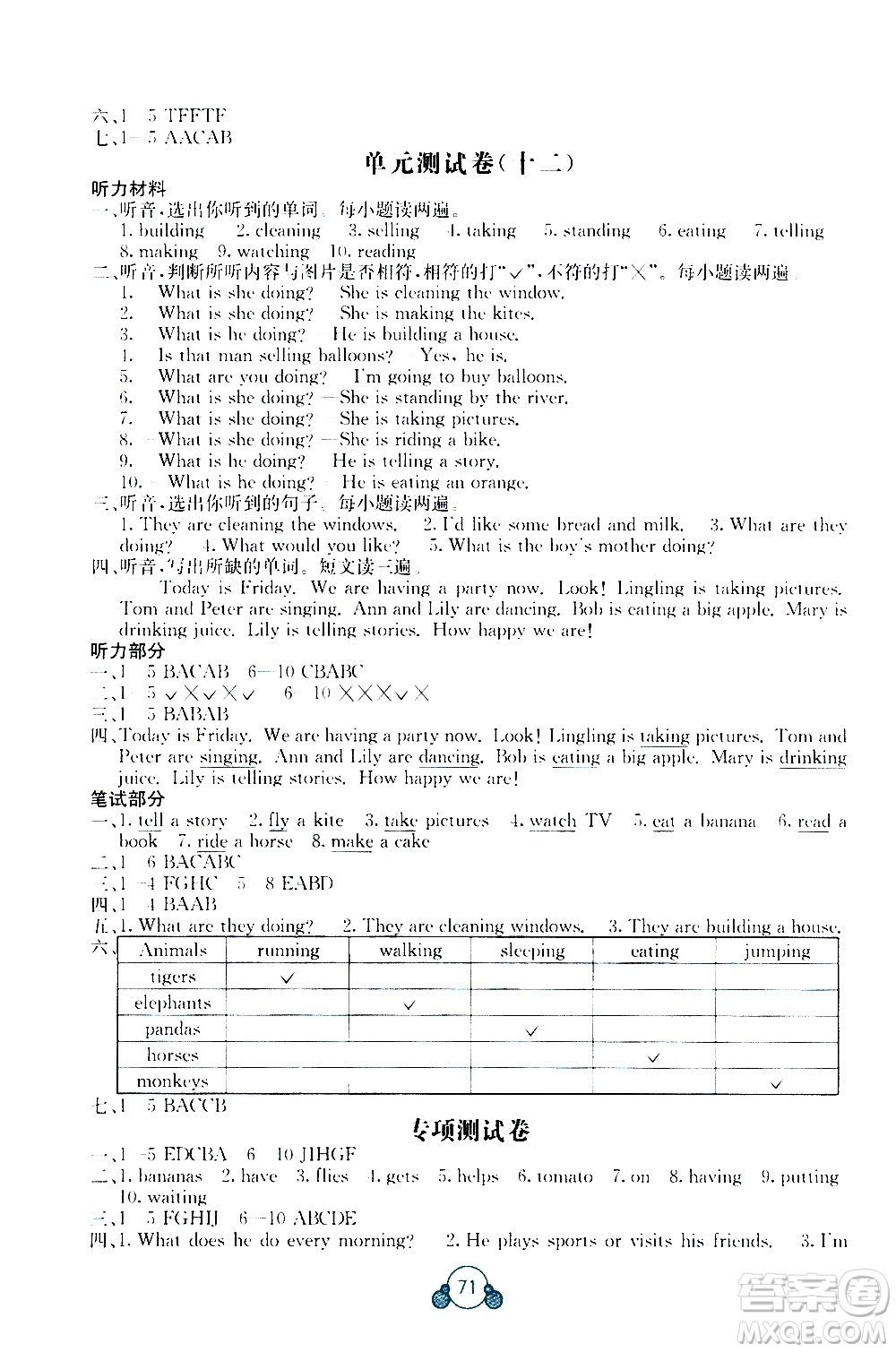 2020年自主學(xué)習(xí)能力測(cè)評(píng)單元測(cè)試英語(yǔ)五年級(jí)上冊(cè)C版答案