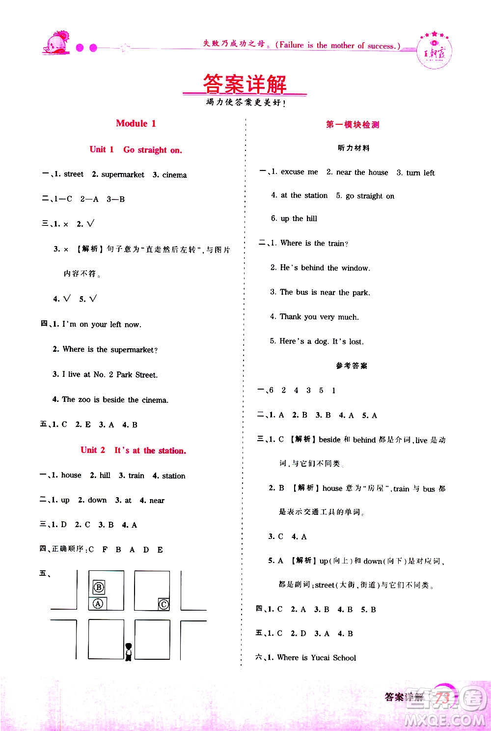 2020秋王朝霞創(chuàng)維新課堂同步優(yōu)化訓(xùn)練英語四年級上冊WY外研版答案