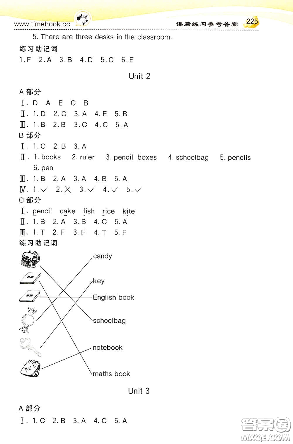 河北教育出版社2020小學(xué)創(chuàng)新一點(diǎn)通四年級(jí)英語(yǔ)上冊(cè)人教版答案