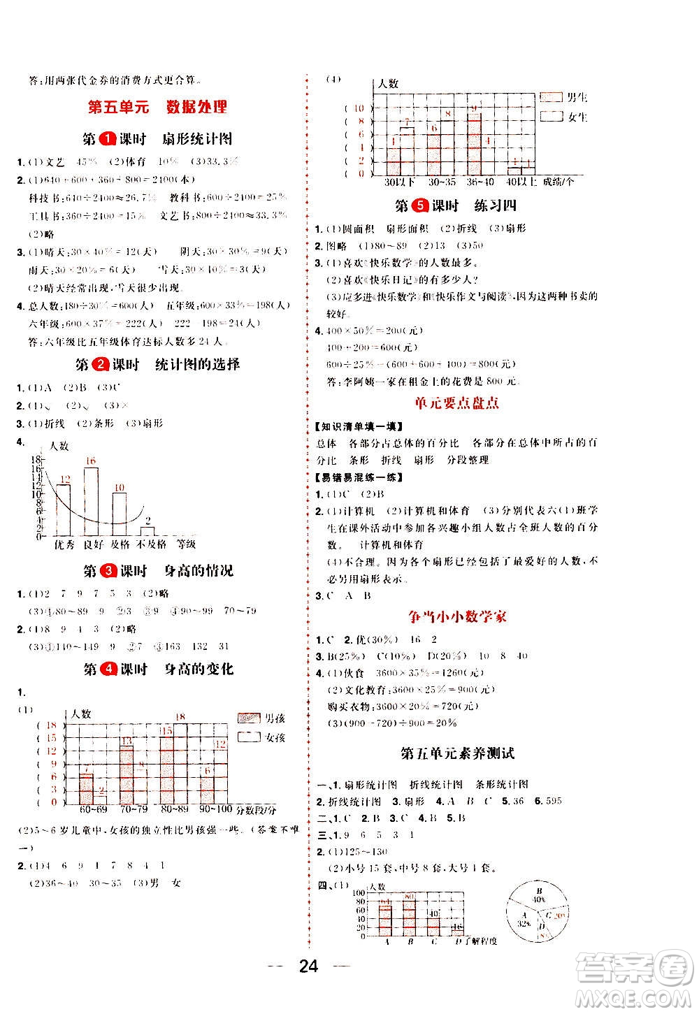 南方出版社2020秋核心素養(yǎng)天天練六年級上冊數學B北師大版答案