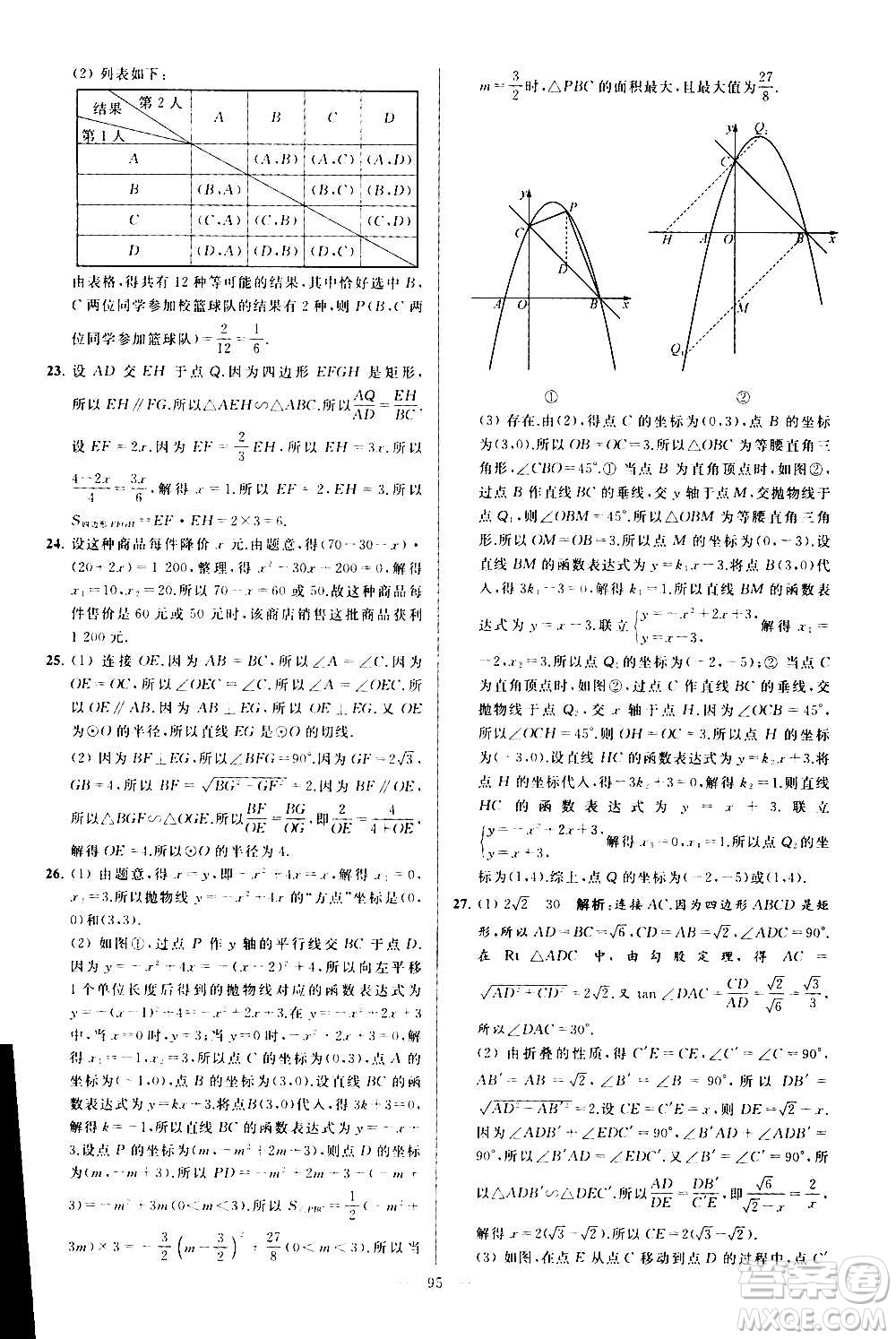 新世紀出版社2020秋季亮點給力大試卷數學九年級上冊蘇教版答案