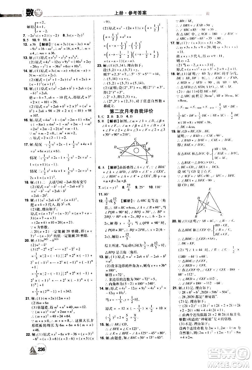 江西美術(shù)出版社2020學(xué)海風(fēng)暴數(shù)學(xué)八年級(jí)上冊RJ人教版答案