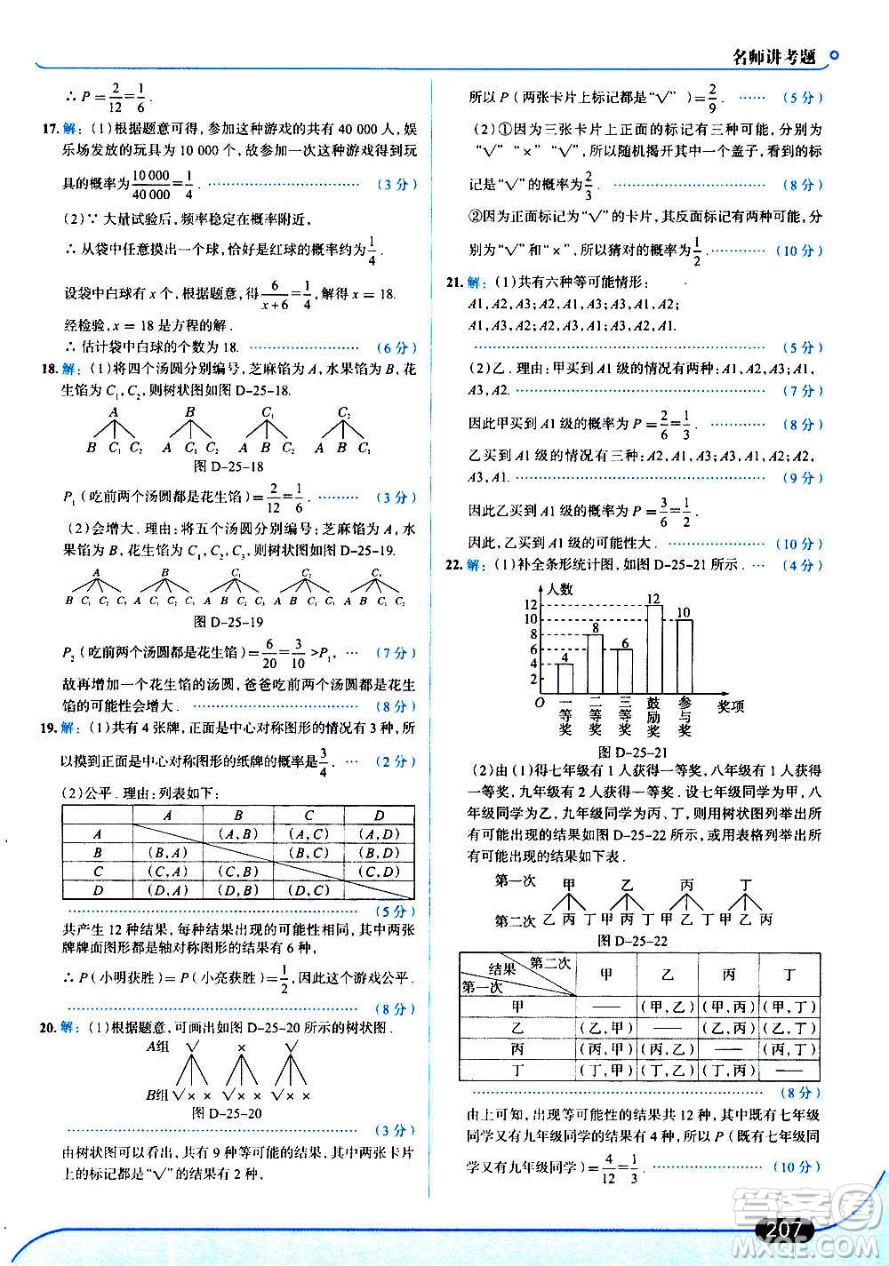 現(xiàn)代教育出版社2020走向中考考場九年級數(shù)學(xué)上冊RJ人教版答案