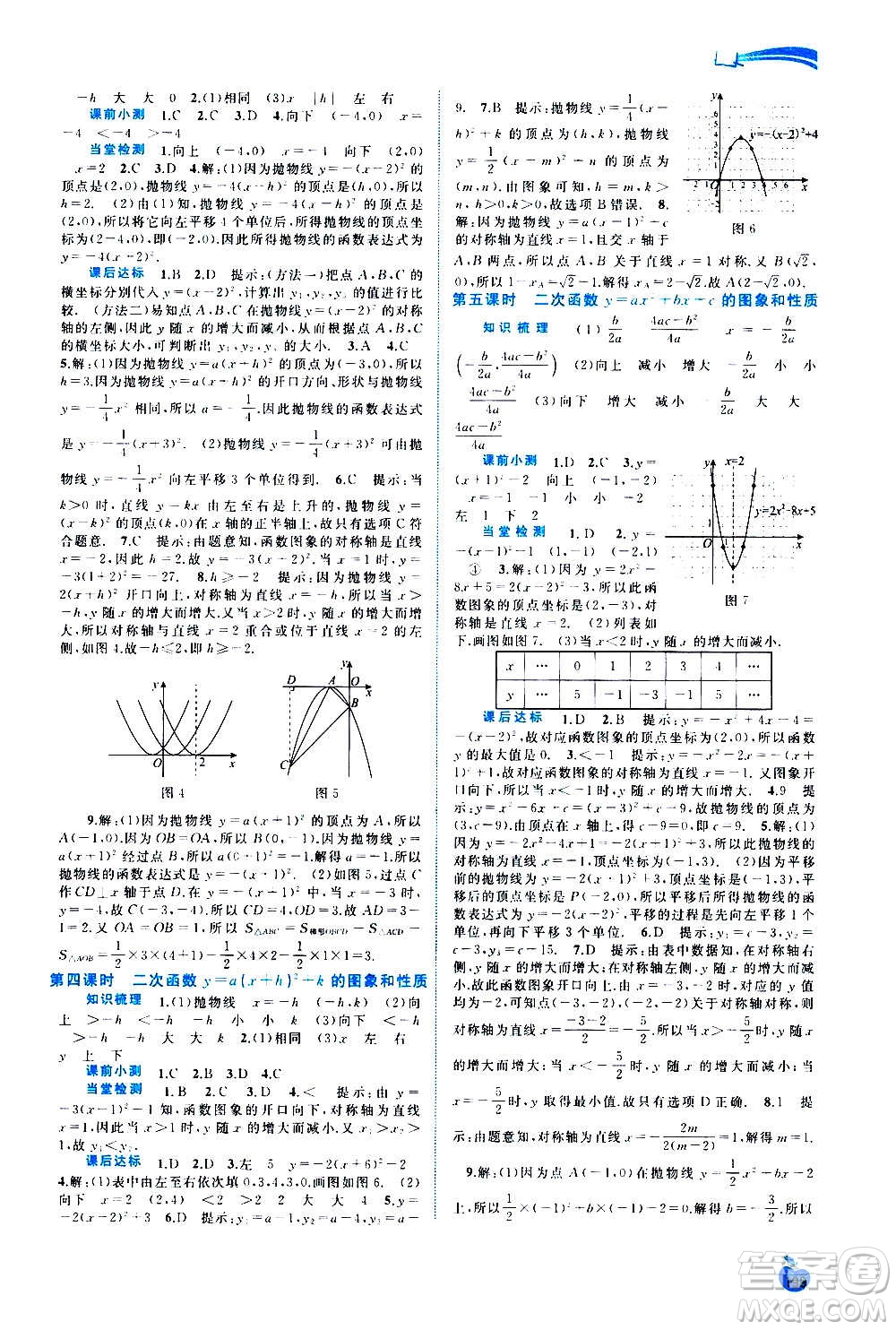 廣西教育出版社2020新課程學(xué)習(xí)與測(cè)評(píng)同步學(xué)習(xí)數(shù)學(xué)九年級(jí)全一冊(cè)滬科版答案