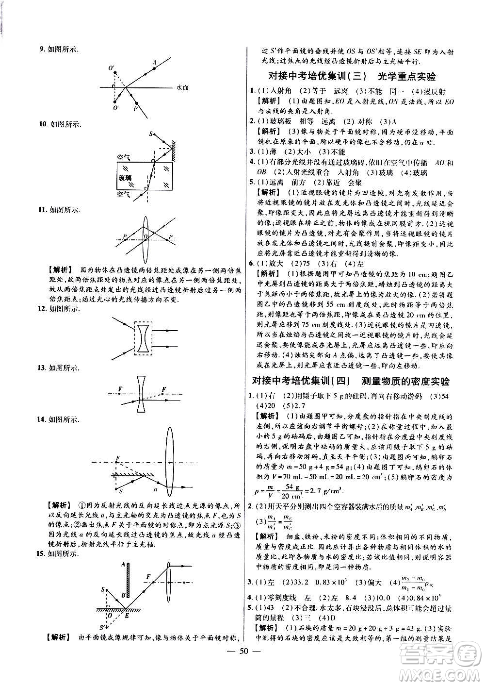 2021版金考卷活頁題選名師名題單元雙測(cè)卷物理八年級(jí)上冊(cè)HK滬科版答案