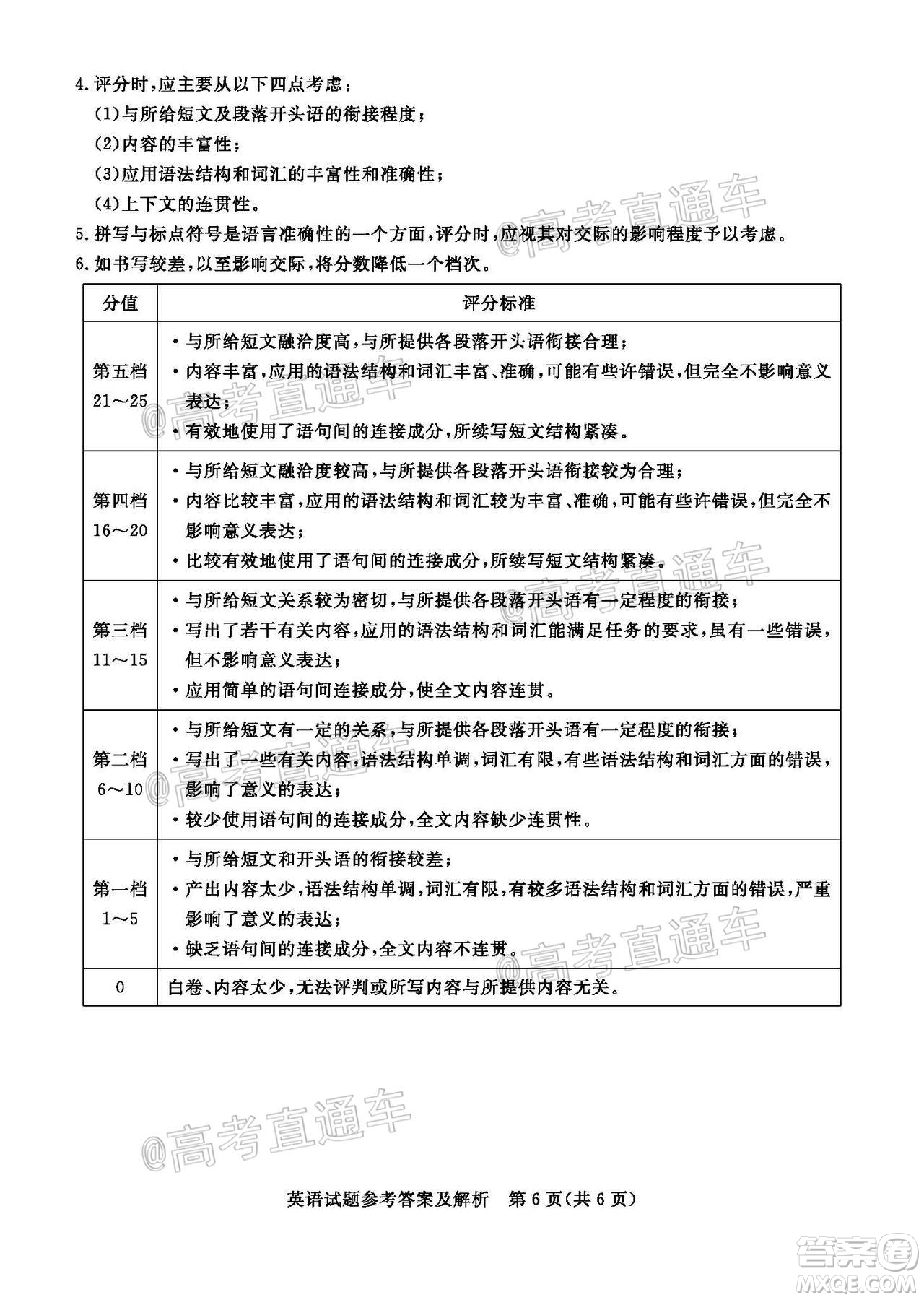 肇慶市2021屆高中畢業(yè)班第一次統(tǒng)一檢測(cè)英語試題及答案