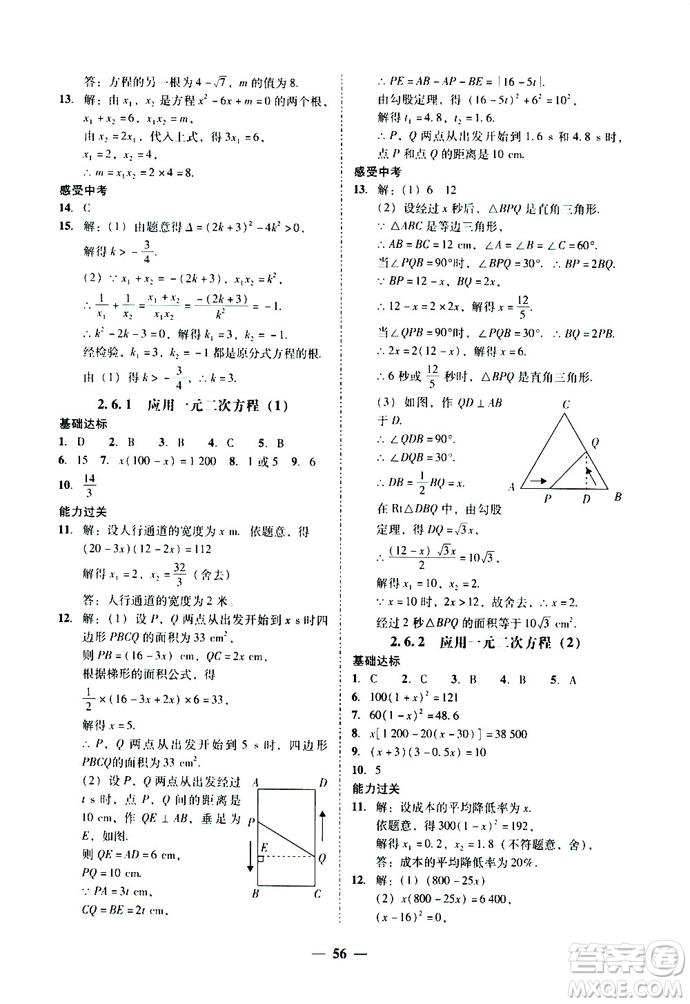 廣東經(jīng)濟出版社2020年百分導學數(shù)學九年級全一冊BS北師版答案