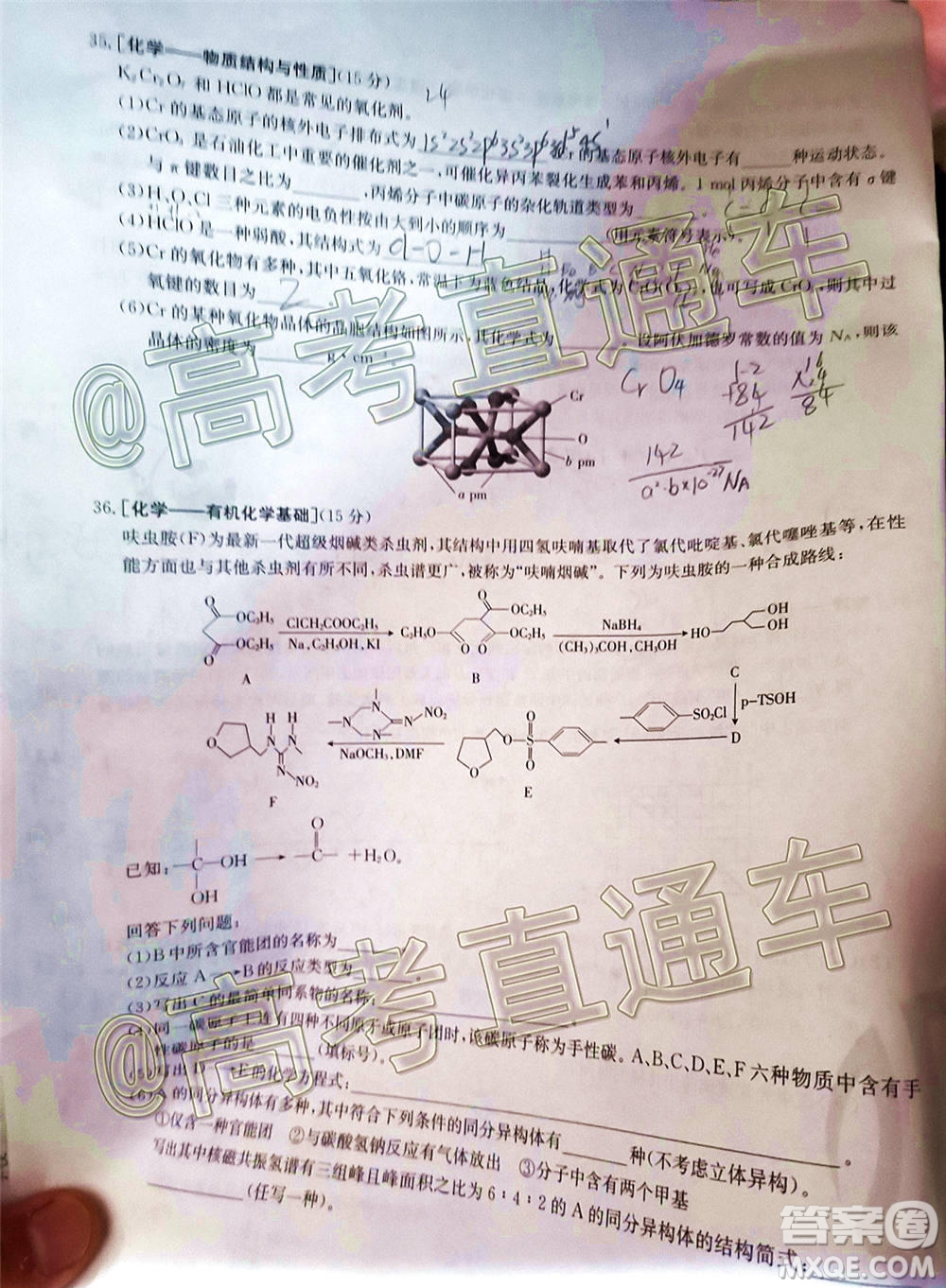 2021屆西南四省高三金太陽聯(lián)考理科綜合試題及答案