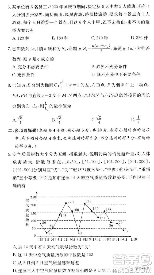 炎德英才大聯(lián)考聯(lián)合體2020年高三12月聯(lián)考數(shù)學(xué)試題及答案