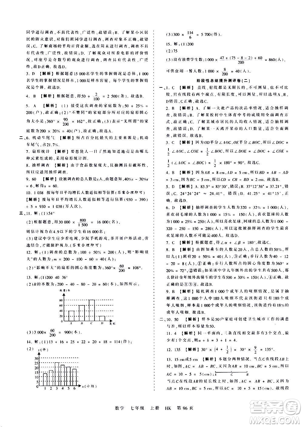 江西人民出版社2020秋王朝霞考點(diǎn)梳理時(shí)習(xí)卷數(shù)學(xué)七年級(jí)上冊(cè)HK滬科版答案