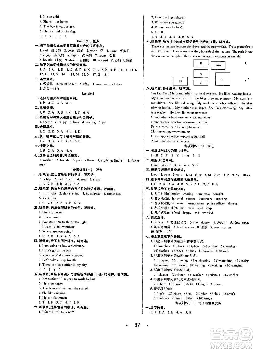 ?合肥工業(yè)大學(xué)出版社2020七天學(xué)練考六年級(jí)上冊(cè)英語RJ人教版答案