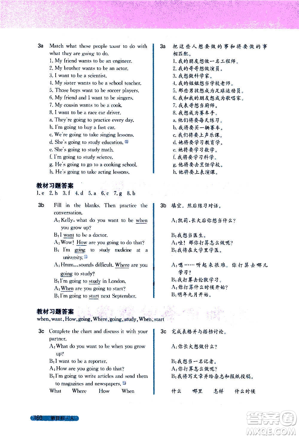 吉林人民出版社2020新教材完全解讀英語(yǔ)八年級(jí)上冊(cè)人教版答案