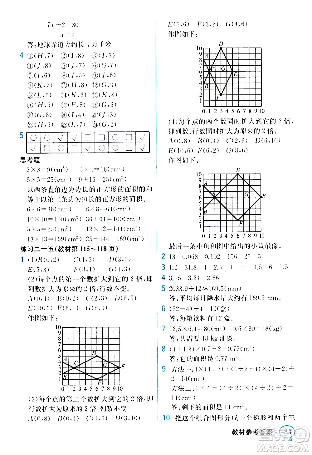 人民教育出版社2020教材解讀數(shù)學(xué)五年級(jí)上冊(cè)人教版答案