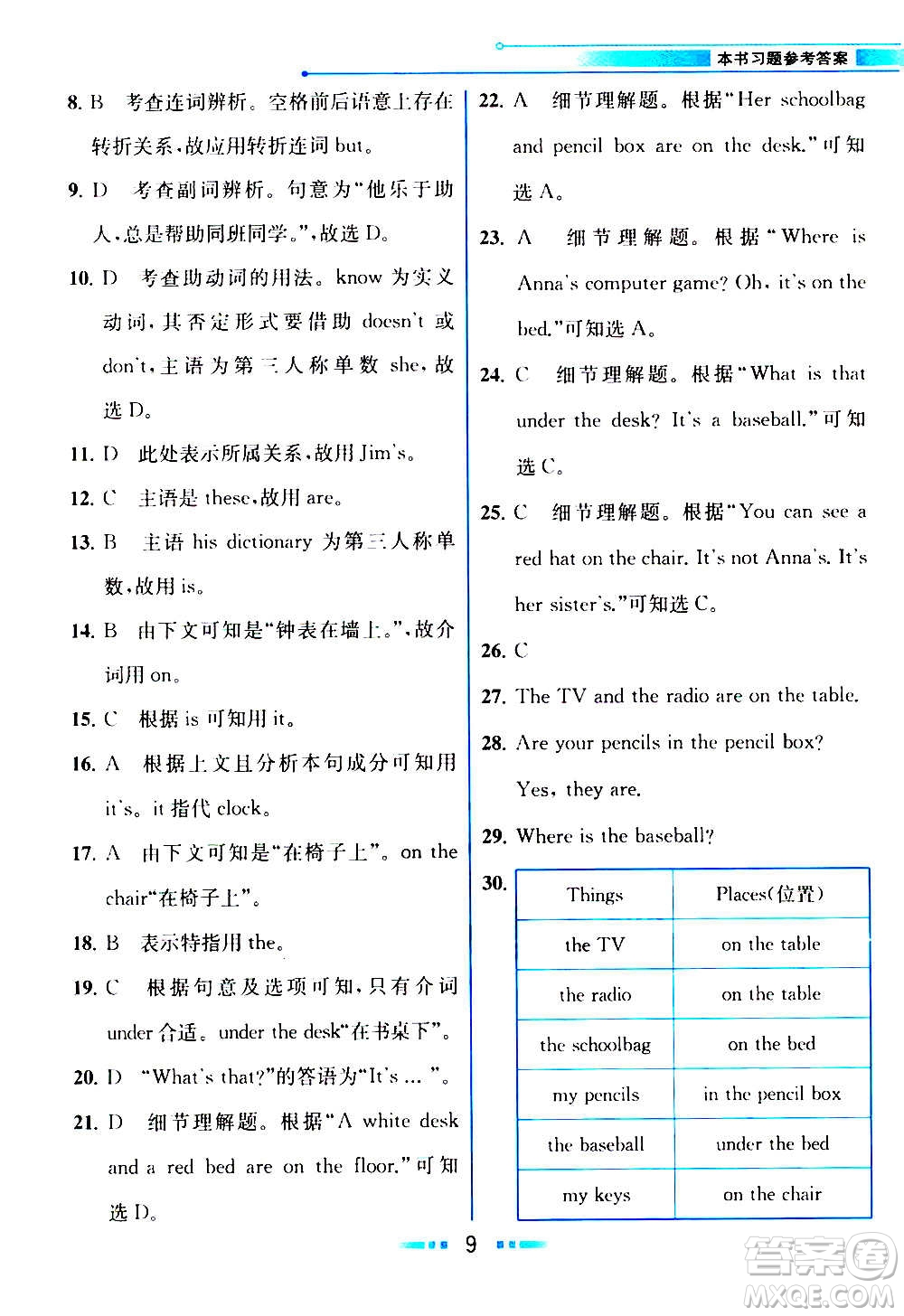 人民教育出版社2020教材解讀英語七年級(jí)上冊(cè)人教版答案