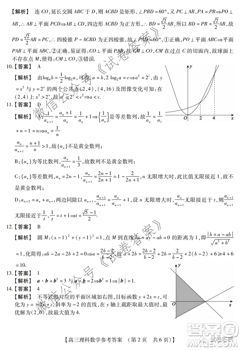 非凡吉?jiǎng)?chuàng)2020-2021學(xué)年高三年級(jí)12月大聯(lián)考理科數(shù)學(xué)答案