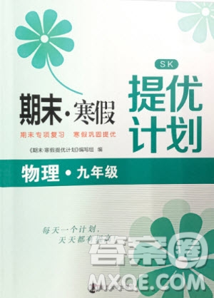 南京大學出版社2021期末寒假提優(yōu)計劃物理九年級蘇科版答案