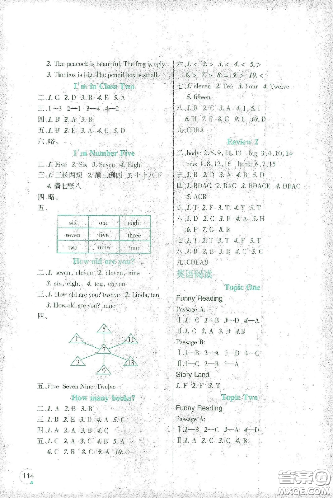 遼寧師范大學(xué)出版社2021寒假樂園三年級英語遼師版答案