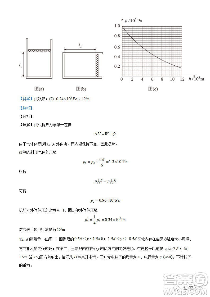 2021年遼寧省普通高等學(xué)校招生適應(yīng)性測試物理試題及答案