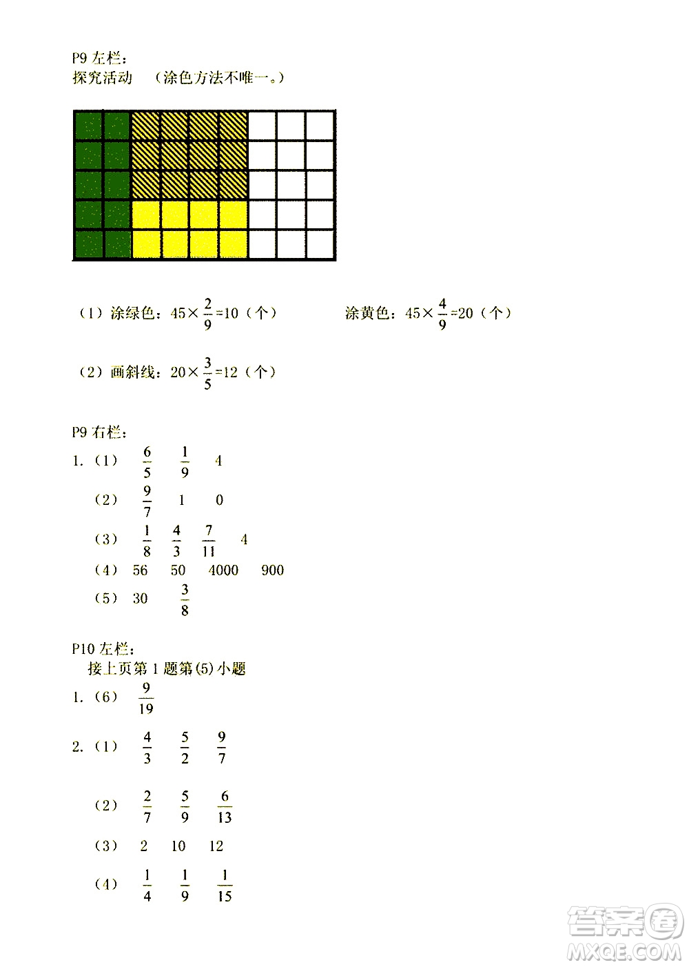 安徽少年兒童出版社2021版寒假作業(yè)六年級(jí)數(shù)學(xué)人教版答案