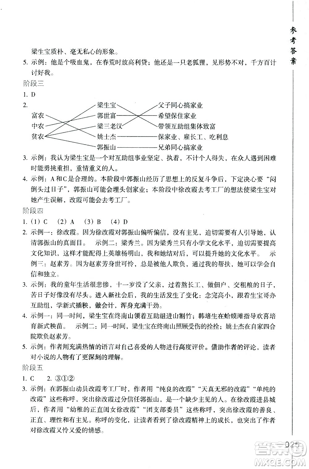 浙江教育出版社2021年名著閱讀導(dǎo)學(xué)導(dǎo)練七年級(jí)答案