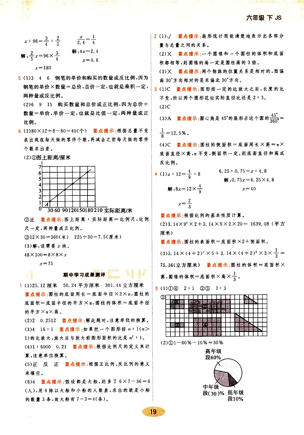 陜西師范大學(xué)出版社2021年黃岡同步練一日一練數(shù)學(xué)六年級(jí)下JS江蘇版答案