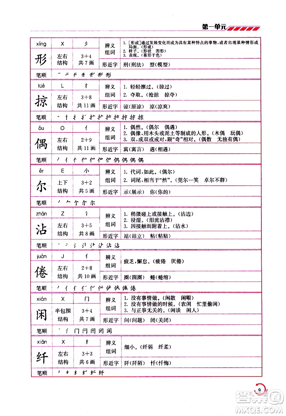 江蘇鳳凰美術(shù)出版社2021小學(xué)語文學(xué)霸三年級下冊全國版答案