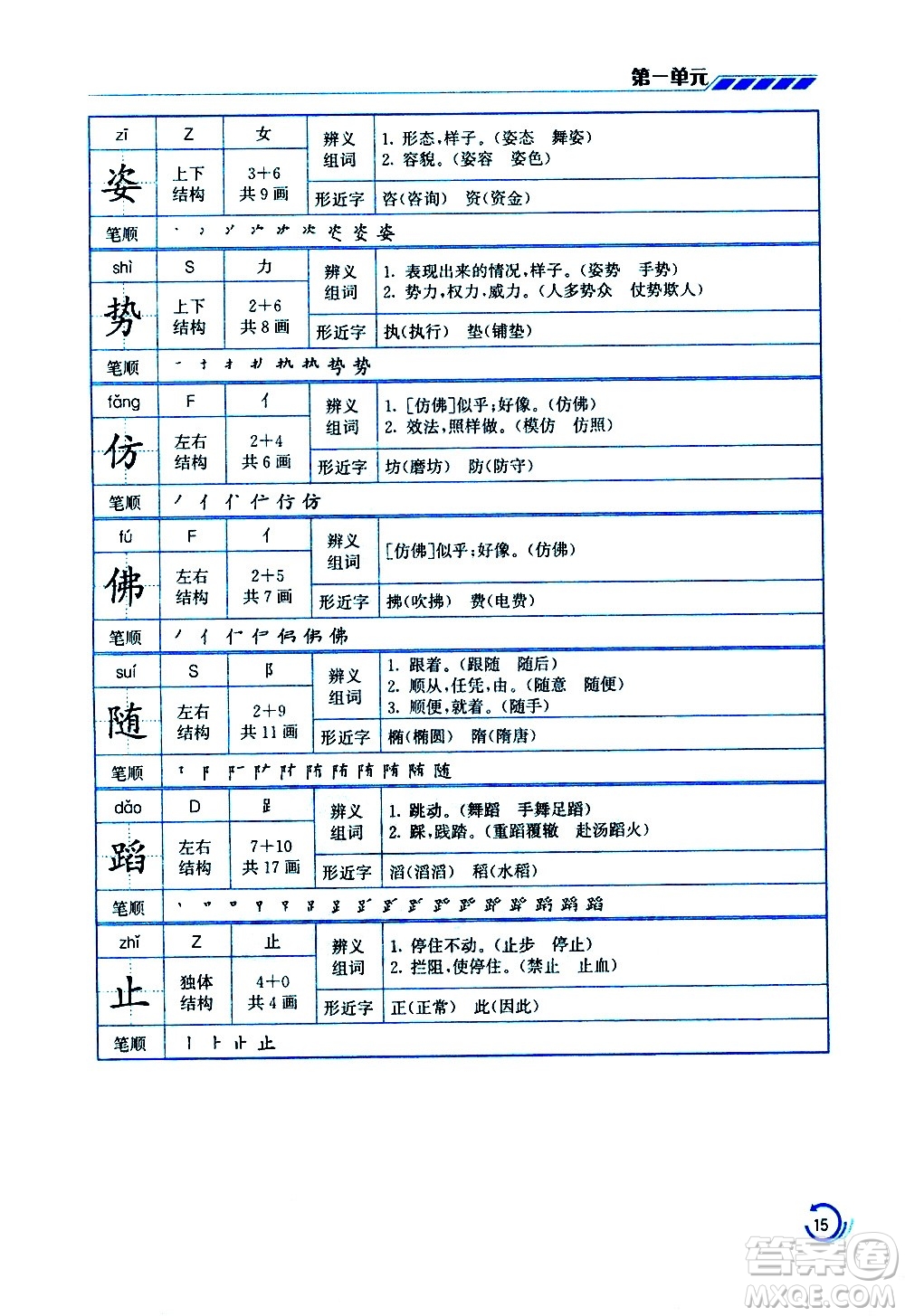 江蘇鳳凰美術(shù)出版社2021小學(xué)語文學(xué)霸三年級下冊全國版答案