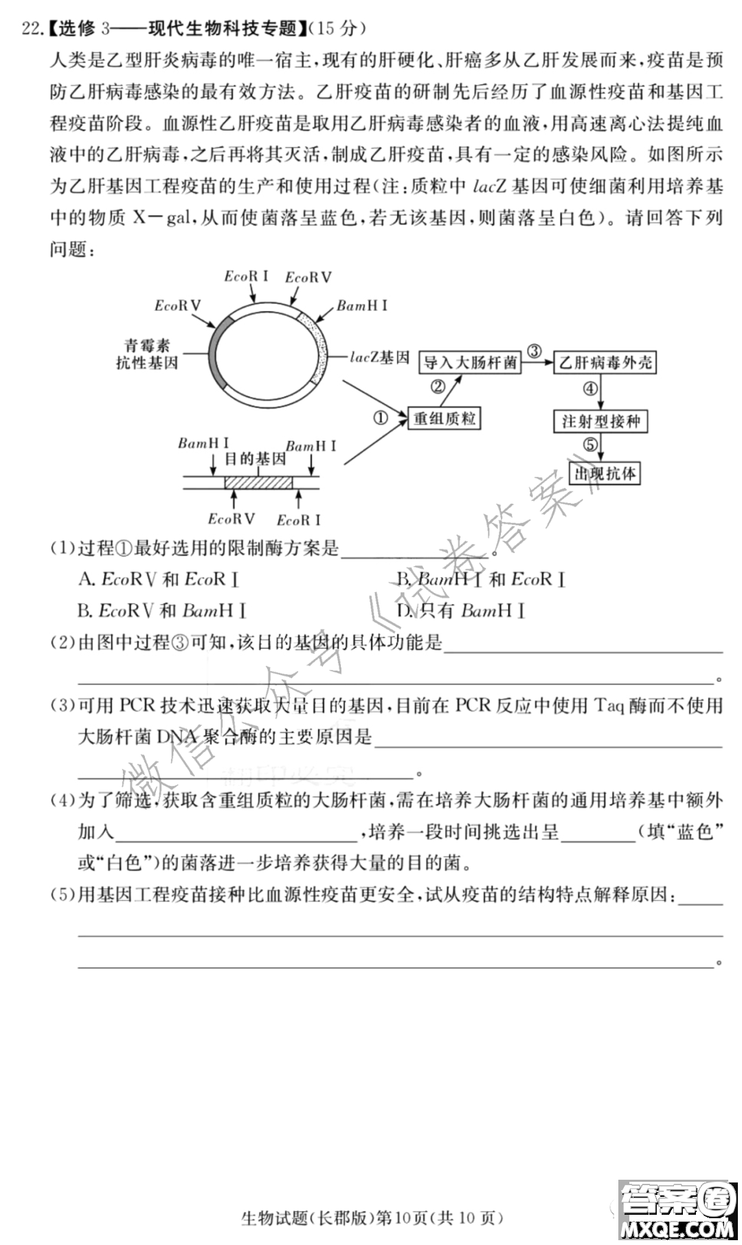 炎德英才大聯(lián)考長(zhǎng)郡中學(xué)2021屆高三月考試卷六生物試題及答案