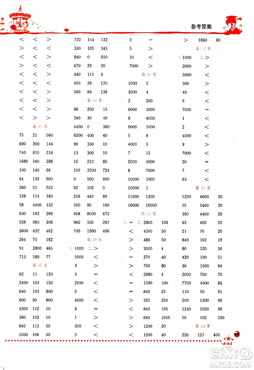 龍門書局2021黃岡小狀元口算速算練習冊三年級數(shù)學下冊BS北師大版答案