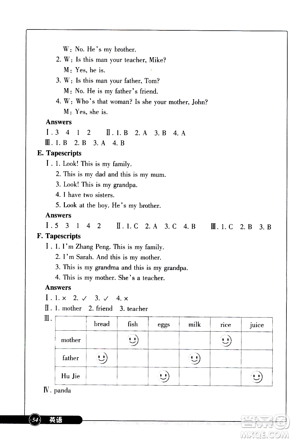 浙江教育出版社2021同步練習(xí)英語(yǔ)三年級(jí)下人教版答案