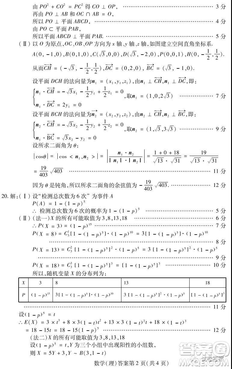 2021年東北三省四市教研聯(lián)合體高考模擬試卷一理科數(shù)學(xué)試題及答案