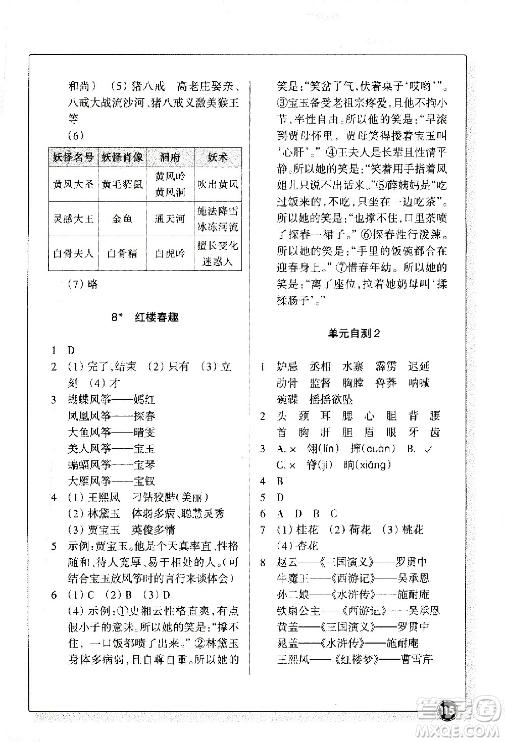 浙江教育出版社2021語(yǔ)文同步練習(xí)五年級(jí)下冊(cè)人教版答案