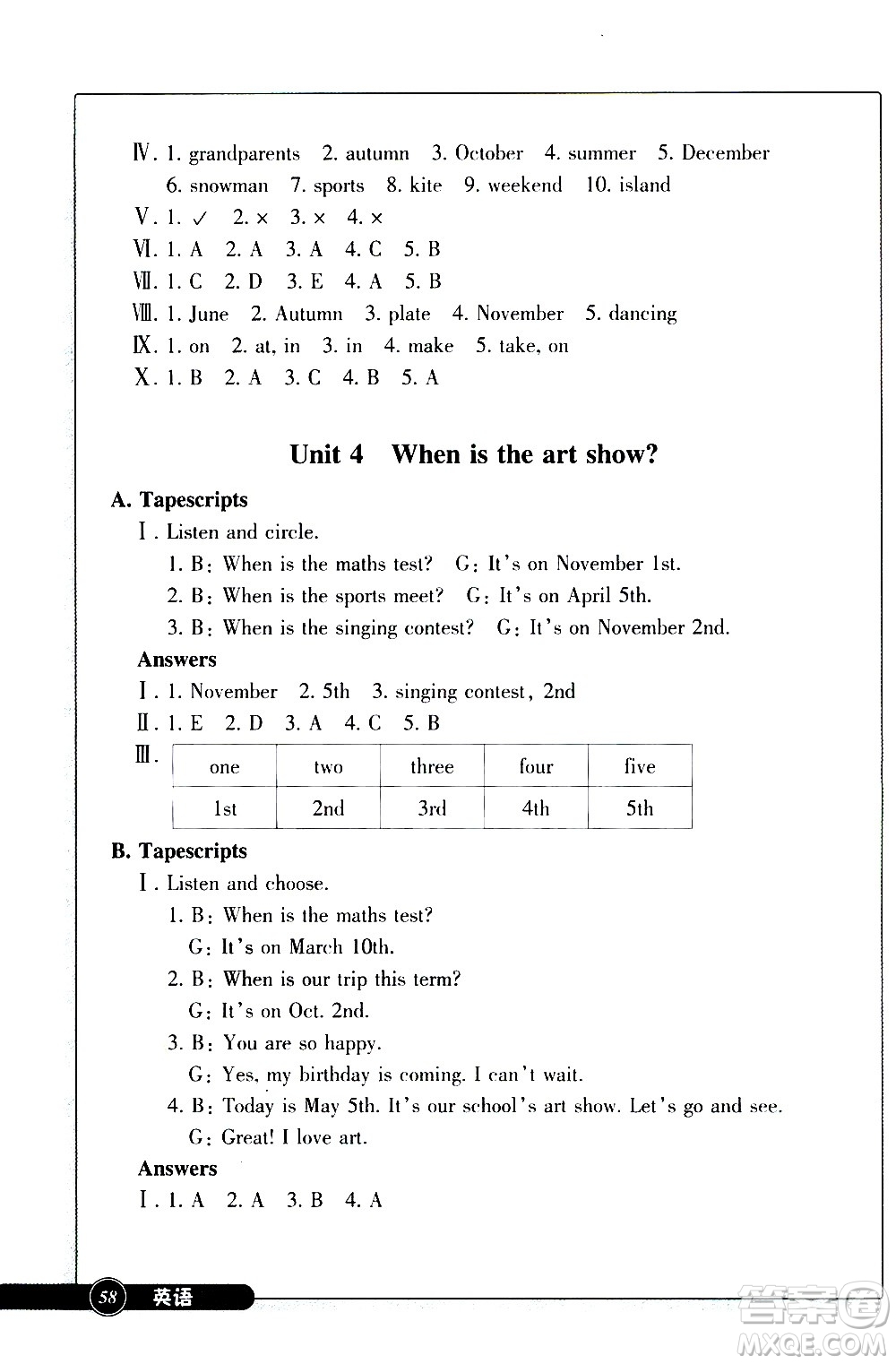 浙江教育出版社2021英語(yǔ)同步練習(xí)五年級(jí)下冊(cè)人教版答案