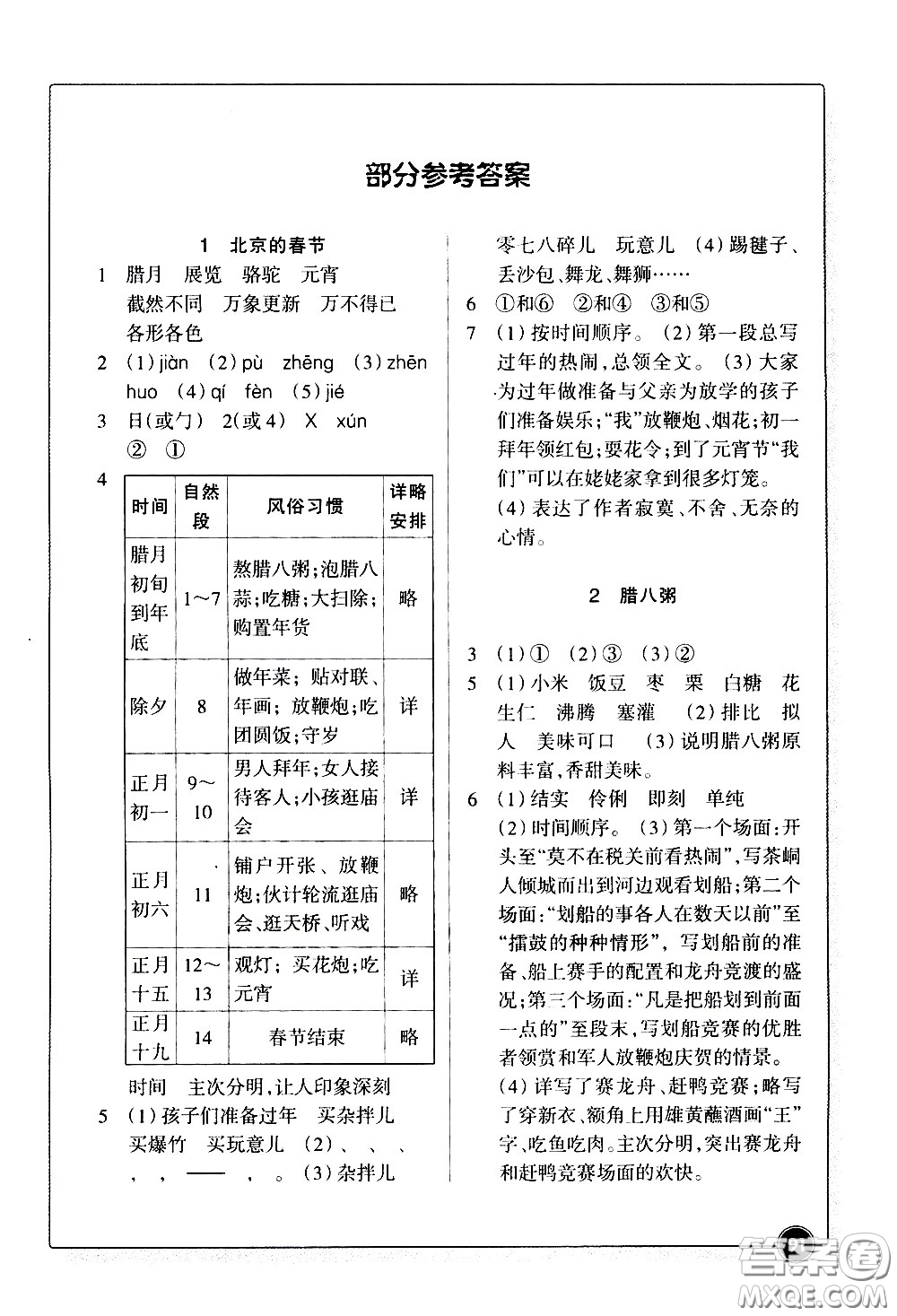 浙江教育出版社2021語(yǔ)文同步練習(xí)六年級(jí)下冊(cè)人教版答案